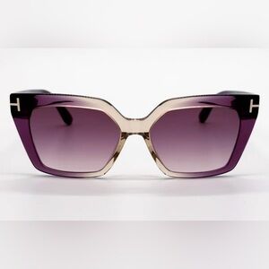 NEW Tom Ford WINONA  Women's Sunglasses in Purple and Gold in box